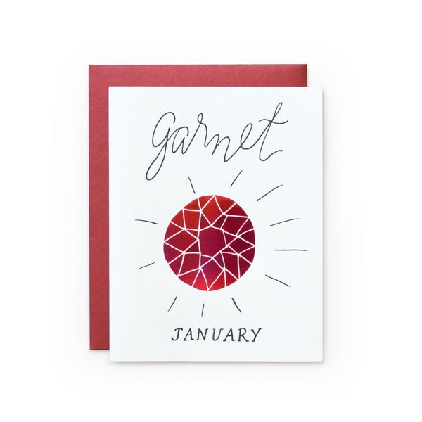 Garnet January Birthday Card