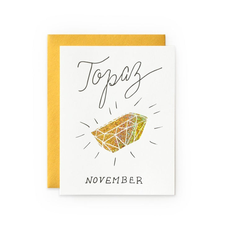 Topaz November Birthday Card