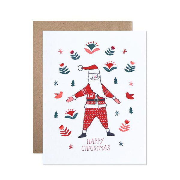 Joyful Santa Holiday Card