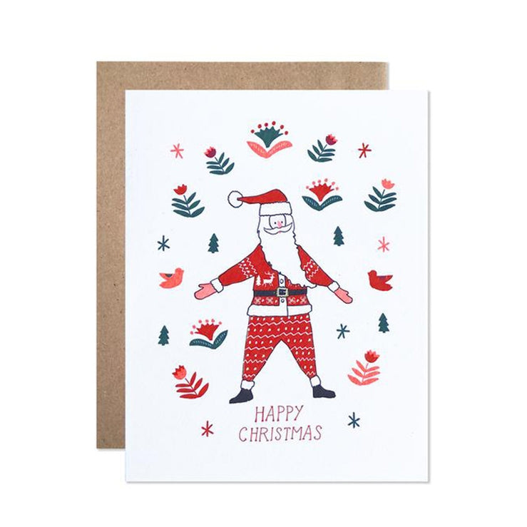Joyful Santa Holiday Card