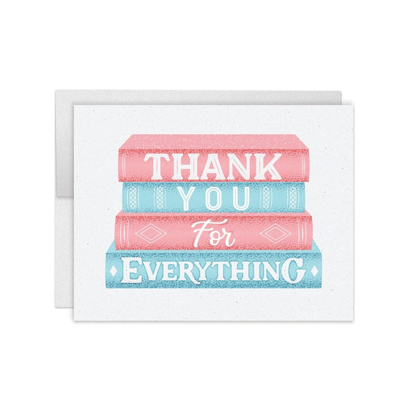 Thank You Book Stack Card