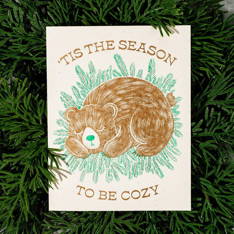 'Tis The Season Cozy Bear Holiday Card