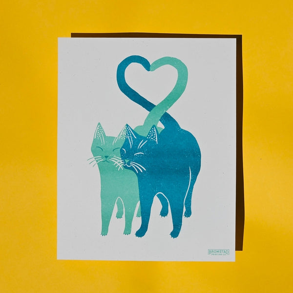 Love Cats | 8x10 Risograph Print