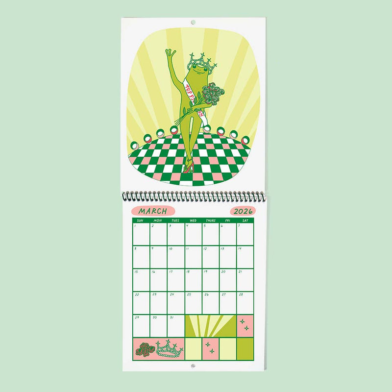 Froggy of the Month 2026 Calendar | Frog Calendar