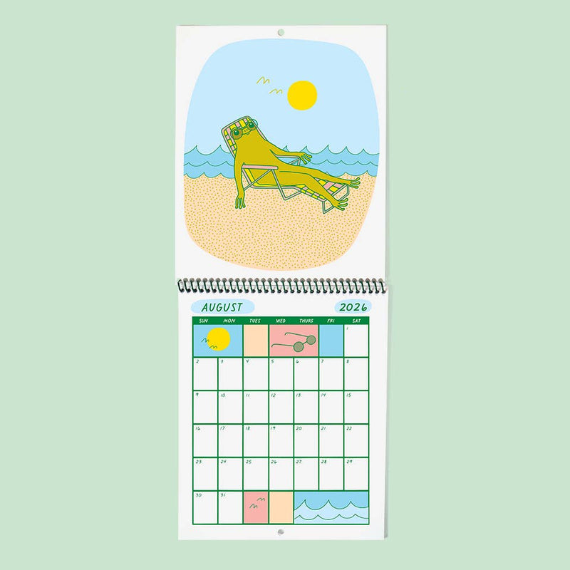 Froggy of the Month 2026 Calendar | Frog Calendar