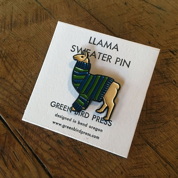 Llama Sweater Enamel Pin