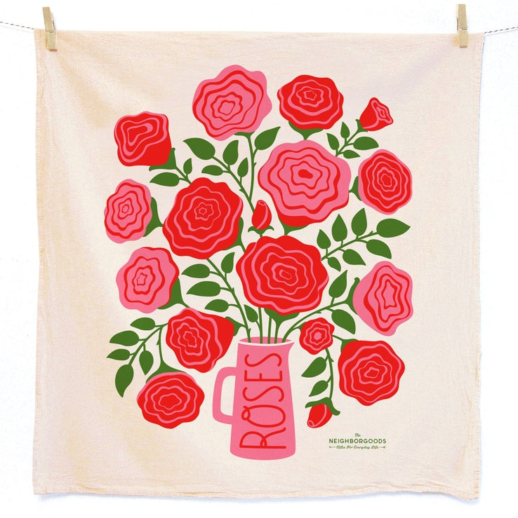 Roses Tea Towel