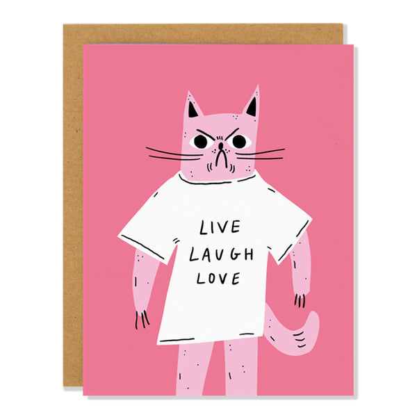 Live Laugh Love Cat Card