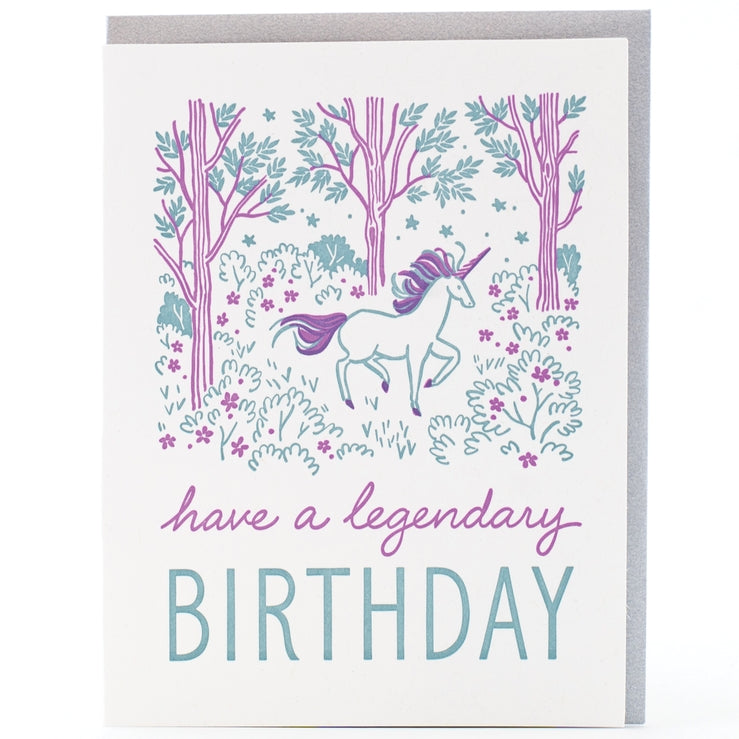 Legendary Birthday Unicorn Card