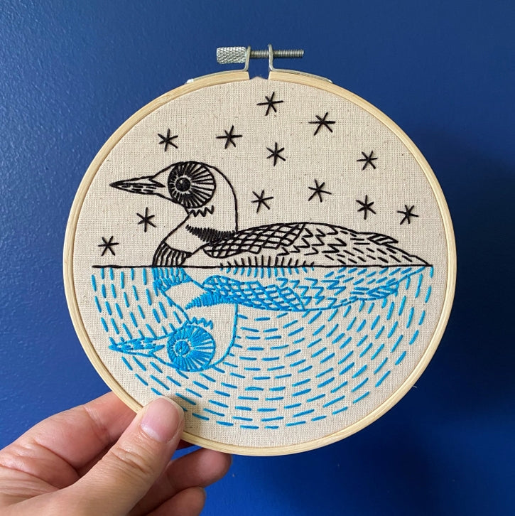 Loon Embroidery Kit