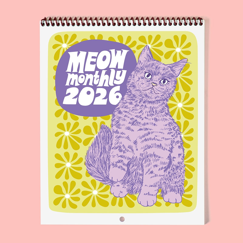 *Pre-Order* Meow Monthly 2026 Calendar | Cat Calendar