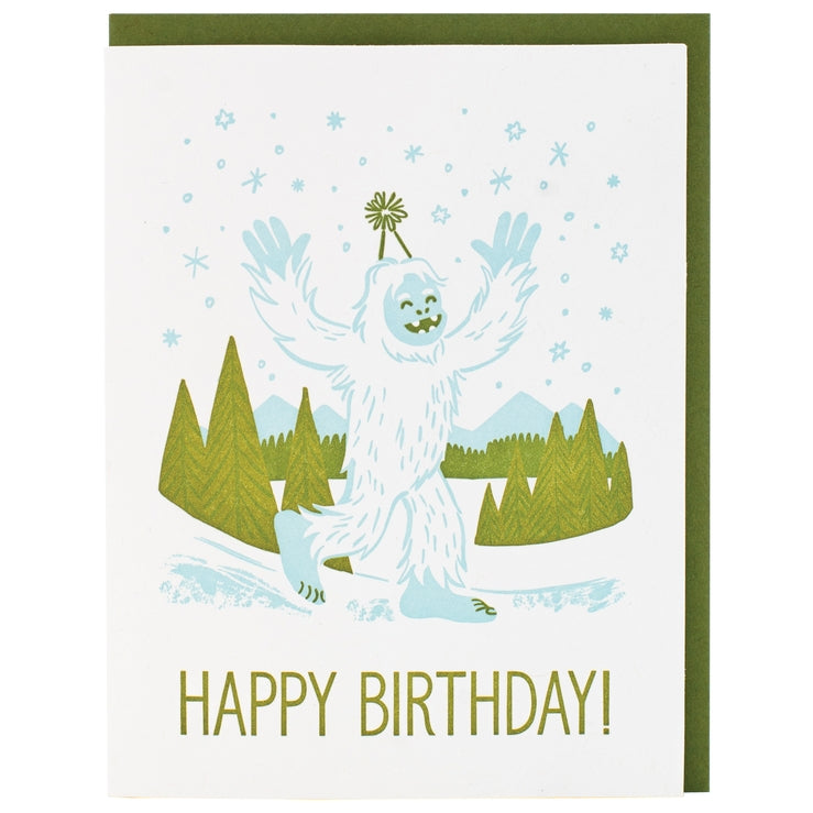 Yeti Birthday Card