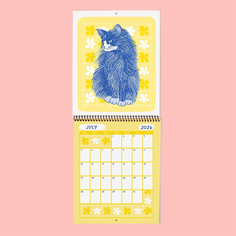 *Pre-Order* Meow Monthly 2026 Calendar | Cat Calendar
