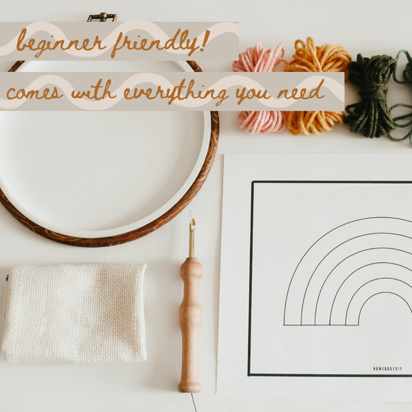 Rainbow Beginner DIY Punch Needle Kit