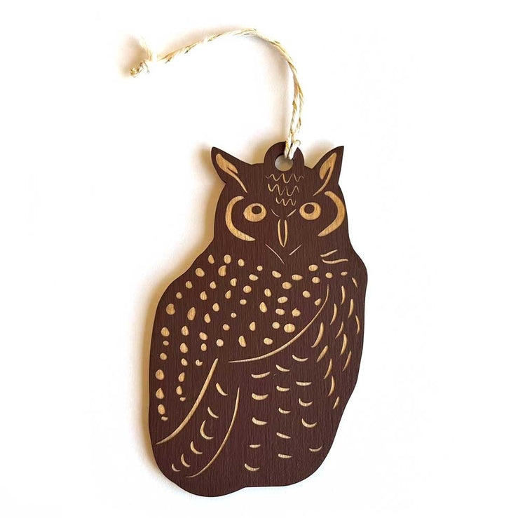 Owl Wooden Ornament