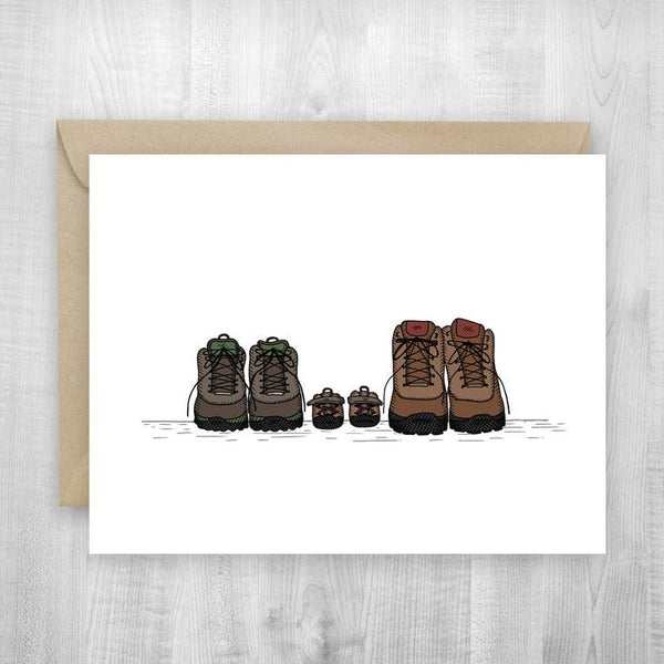 Hiking Boots Baby Card
