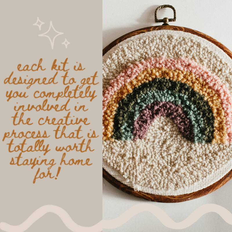 Rainbow Beginner DIY Punch Needle Kit