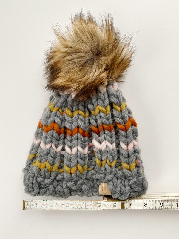 Cozy Wool Winter Hat in Stripes