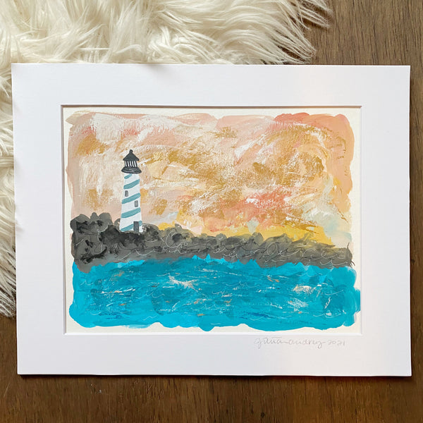 Lighthouse No. 6 Original Painting, 11"x14"