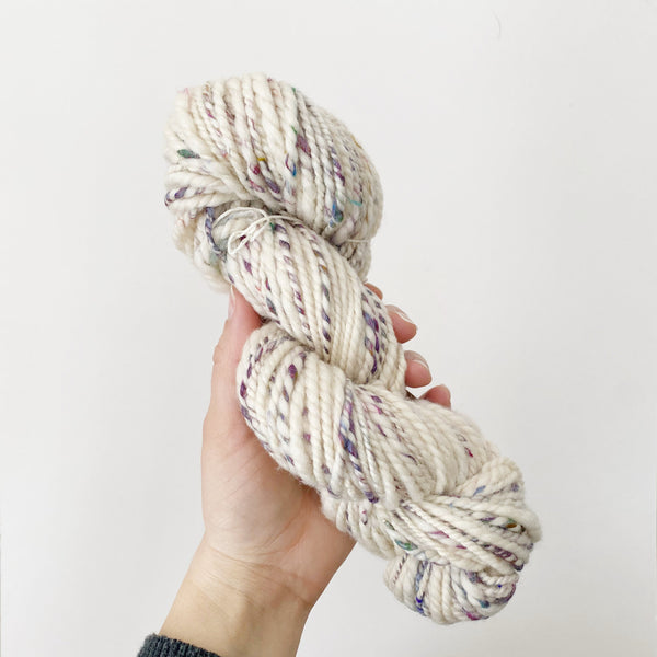 Corriedale and Silk Hand-spun Bulky Wool Art Yarn