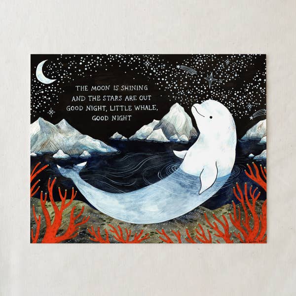 baby beluga art print
