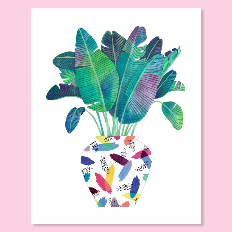 banana leaf art print