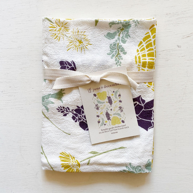 Bee Garden Tea Towel