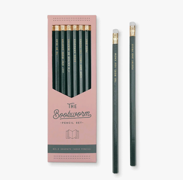 Bookworm Pencil Set