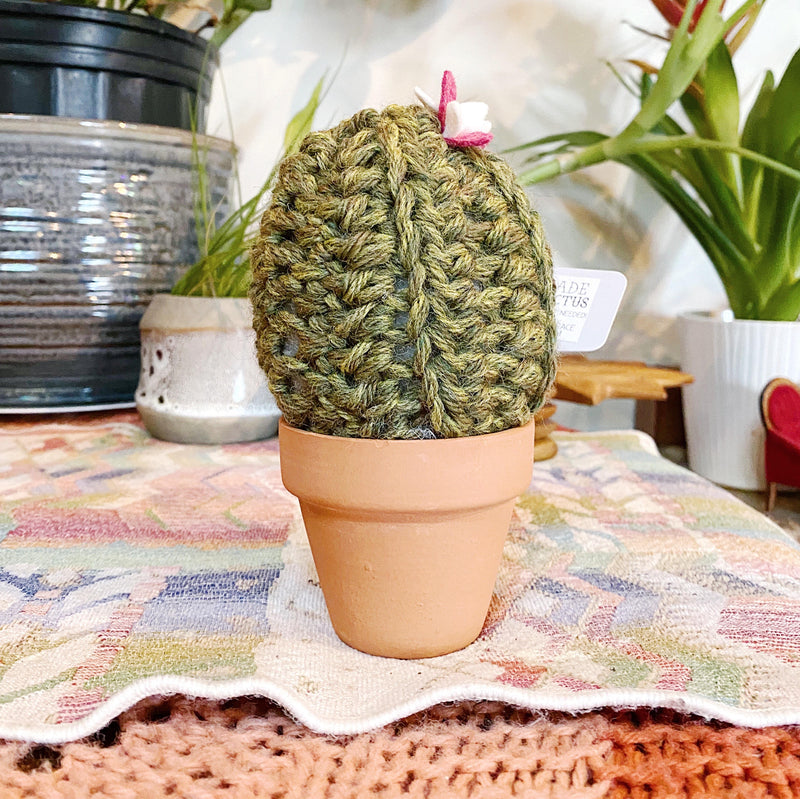 Crochet Cactus dark green