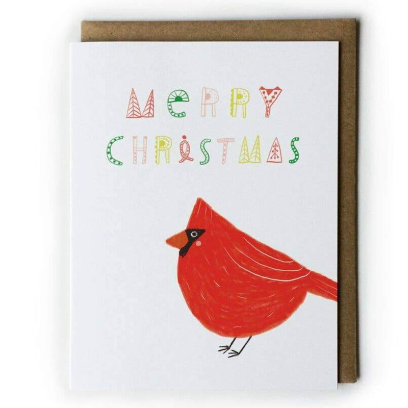 Christmas card with cardinal