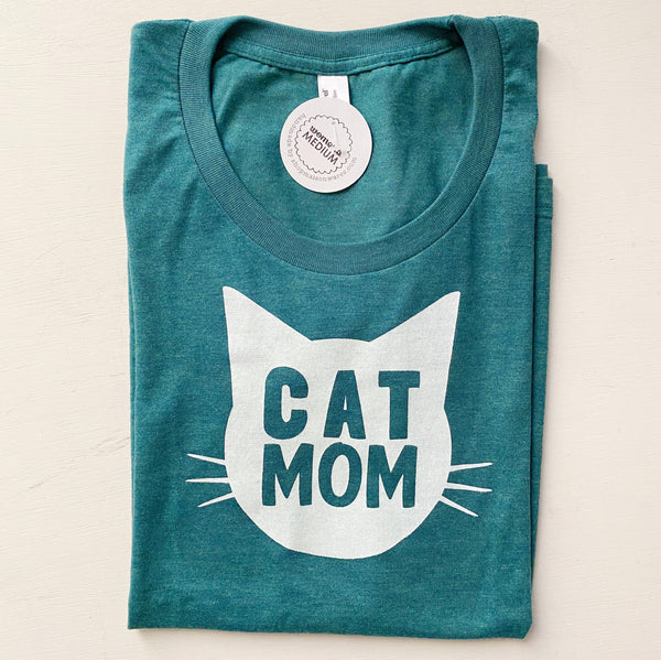 Cat Mom Shirt in Green