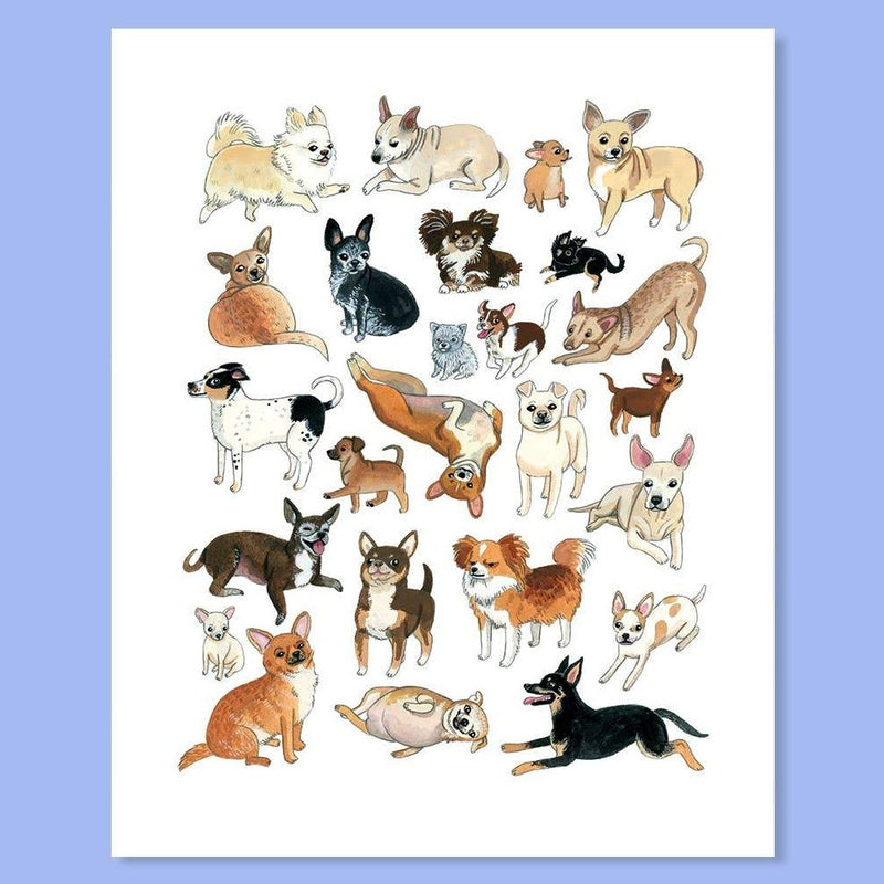 Art Print featuring Chihuahuas