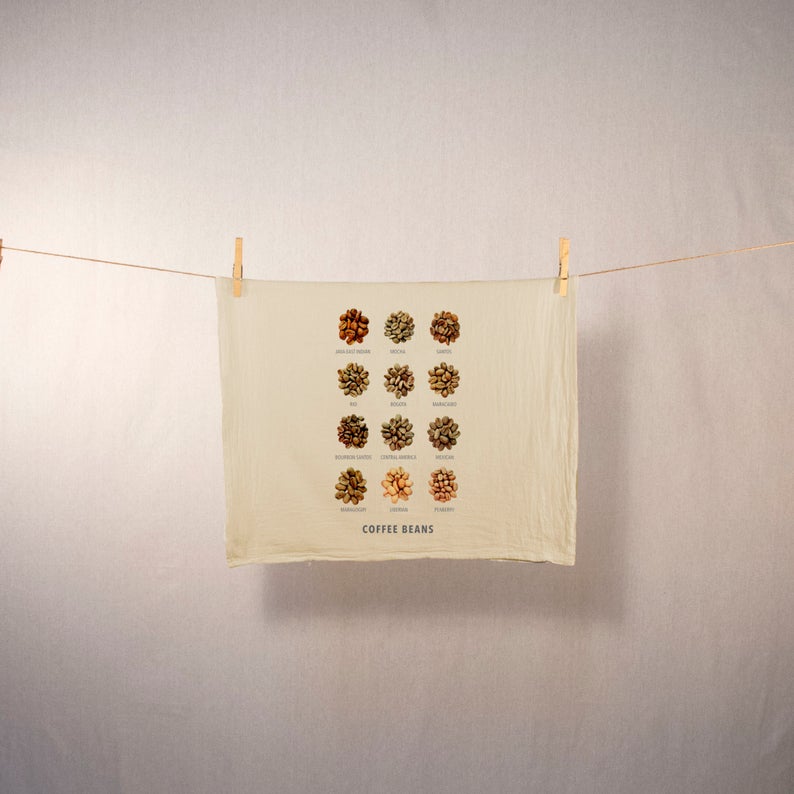Coffee Beans Tea Towel pic 2