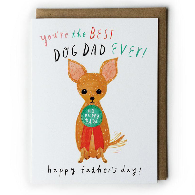 best dog dad father's day greeting card