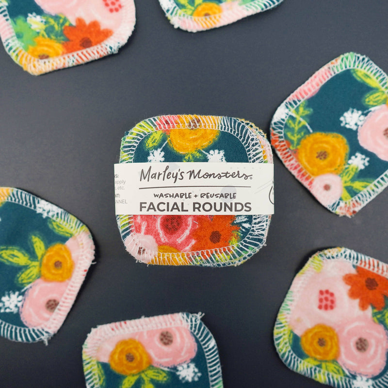 Eco-Friendly Facial Rounds - Floral Print