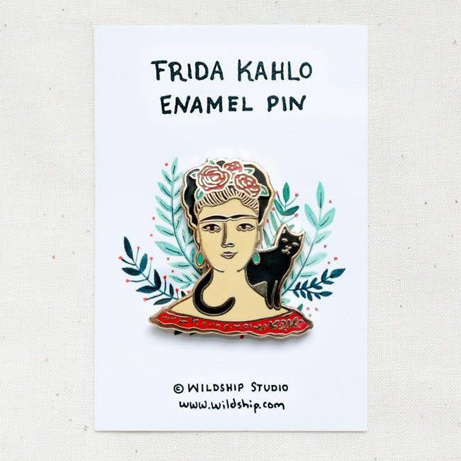Frida Kahlo and Cat Enamel Pin