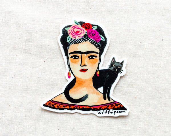 Frida and Cat Sticker