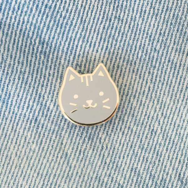 Grey Cat Pin