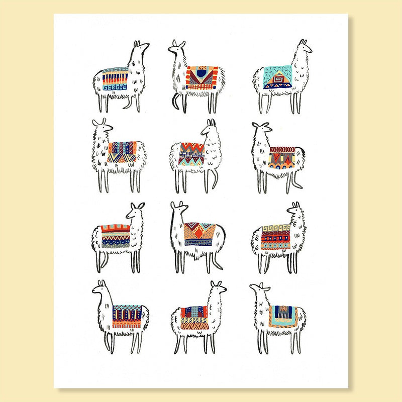 Llama Art Print