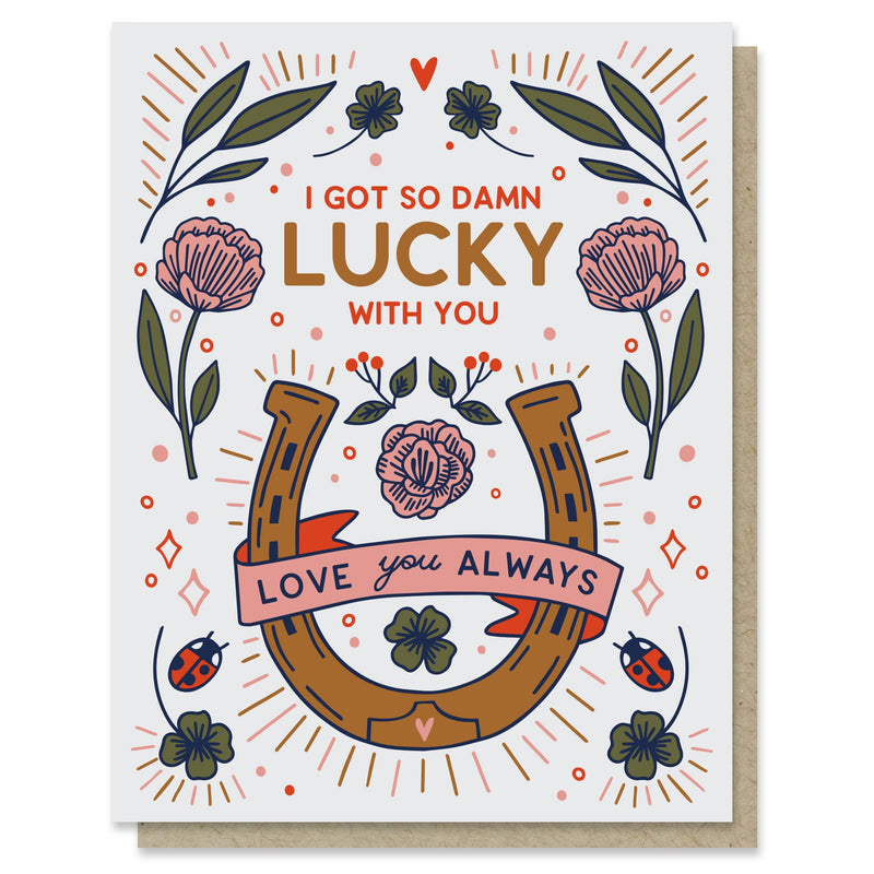 Lucky Horseshoe Greeting Card