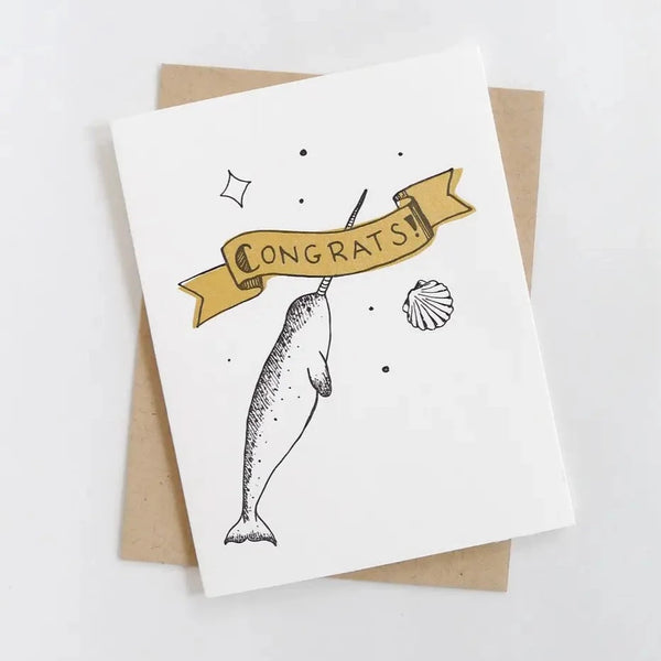 Congrats Narwhal Card