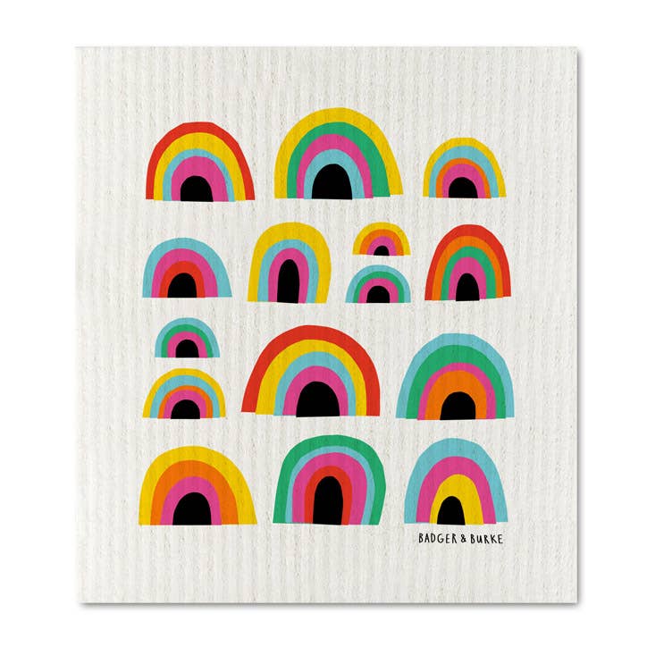 Reusable Sponge Dish Cloth - Rainbows