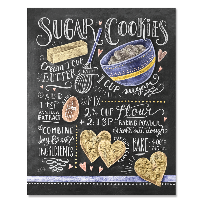 Sugar Cookie Recipe Art Print