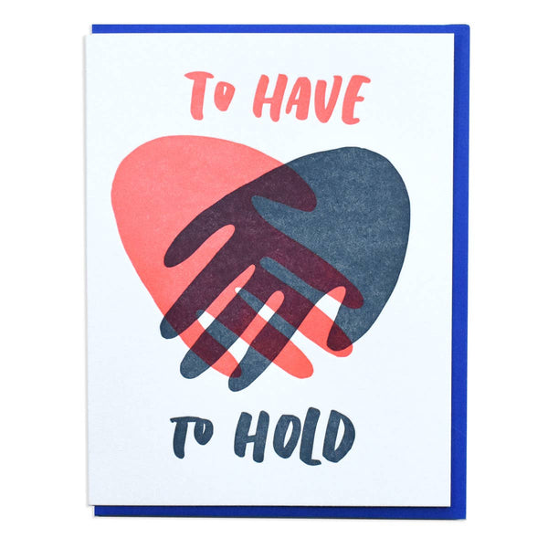 Wedding card with hands