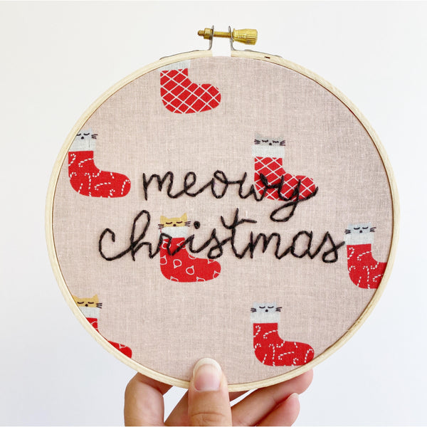 Meowy Christmas Embroidery